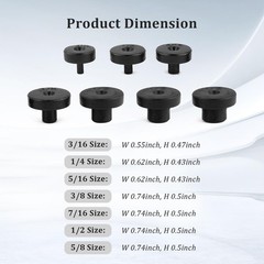 SSNNUU 7PCS Double Flare Tool Adapters Set,Brake 0.74*0.74*0.50 inch, Black