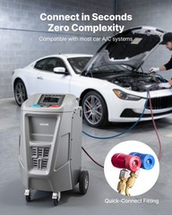 VEVOR Fully Automatic Refrigerant Recovery Machine 1234yf A/C Vacuum Recharging