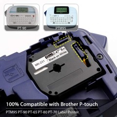Brother Label Tape M231 MK-231 MK231 12mm Ptouch M Tape Label Maker PT-M95 PT-65