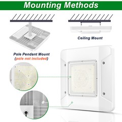 150W LED Canopy Light Parking Lot Gas Station Lamp IP65 21000LM Lights 5700k