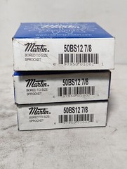 Martin 50BS12 7/8 bored to size sprocket, 50 / 5/8in, 0.8750 in Bore, 12 Teeth