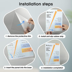 Acrylic Sign Holder 8.5 X 11 Inches 1 Pack, Double Sided Plastic Display Stands