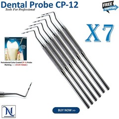 Perio CP-12 Probes 3-6-9-12m Single End Dental Diagnostic Examination Probe 7Pcs