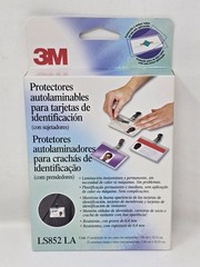 VTG 3M LS852 Self Laminating ID Protectors with Clips, Pack of 25 – New & Sealed