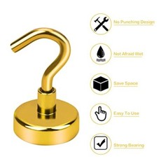 10 Heavy Duty Magnetic Hooks Strong Magnet Kitchen Utensil Hanger Tool Organizer