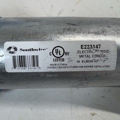 *LOT OF 2* Southwire TOPAZ 2″ Rigid 45 Degree Conduit Elbow E223147 (16) *NOS*