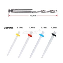 Dental Endodontic Fiber Posts Kit 1.2mm 1.4mm 1.6mm 1.8mm +4Pcs Drills