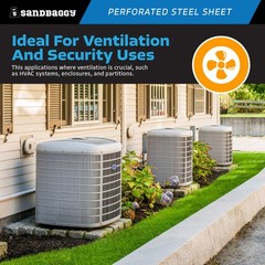 Sandbaggy Perforated Steel Sheet 24″ x 48″ – Perforated Metal Sheet – 20 Gauge