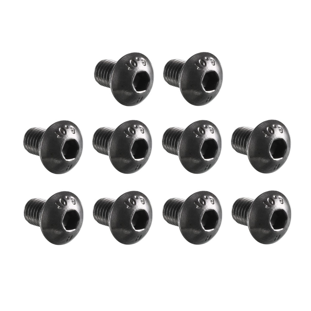 100pcs M5x8mm 10.9 Alloy Steel Button Head Hex Socket Cap Screw Bolt Black