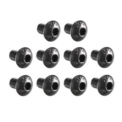 100pcs M5x8mm 10.9 Alloy Steel Button Head Hex Socket Cap Screw Bolt Black