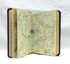APPALACHIAN TRAIL 3×4 MINI Guide Leather Cover Notebook w Maps Info 160 Pgs NAVY