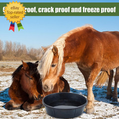 5 Pcs Rubber Feed Pan 12 Quart/ 3 Gallon Utility Horse Feed Bucket Rubber Bowl C
