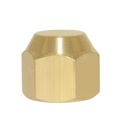 5 PCS Brass Flare Tube Fitting SAE 45 Degree Hex Cap Female Seal Plug 3/8 Inch