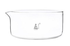 Crystallizing Dish, 3500ml – Flat Base, Spout – Borosilicate Glass – Eisco Labs