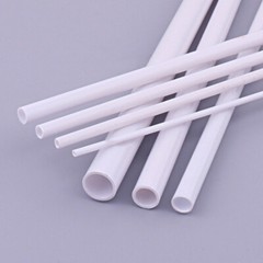 White ABS Round Hollow Tube 2mm-8mm Styrene Plastic Pipe DIY Model Crafts 250mm