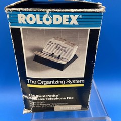 ROLODEX Petite vintage 1990s Address/Telephone File Model S-300 Putty extras box