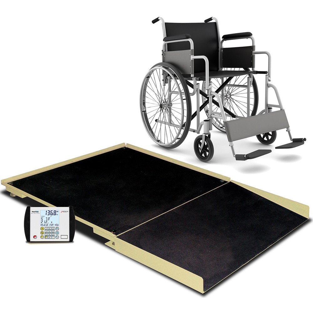 Detecto FHD-133-II Stationary Wheelchair Scale 1000lb x 0.2lb WiFi AC Adapter