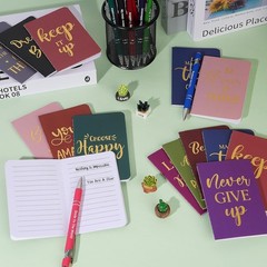 Colorful Inspirational Notepads and Pens Set, 96 Pcs