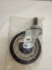 HUBERT Blue Polyurethane Expandable Rubber Stem Caster – 5″Dia