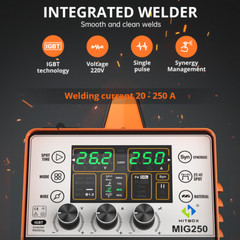 110V 220V 4-in-1 Aluminum MIG Welder Gas/Gasless 250 AMP TIG MMA Welding Machine
