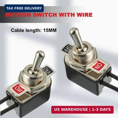 Heavy Duty Toggle Switch SPST 2 Pin ON/Off Rocker Toggle Switch 6A/125V 3A/250V