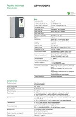 Telemechanique, Schneider Altivar 71 ATV71HD22N4, 22kW-30HP Variable Speed Drive
