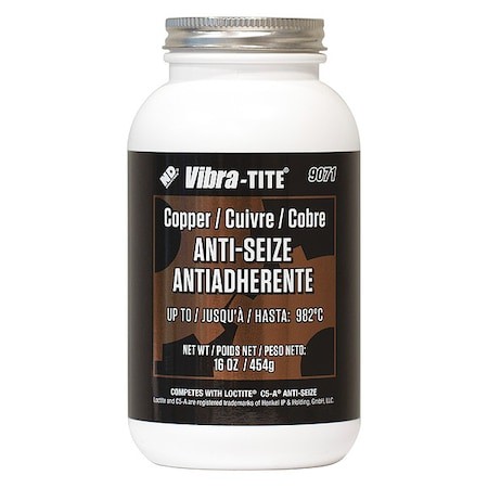 Vibra-Tite 90716 Anti Seize Compound,Jar,16 Oz.,Copper