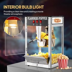 ROVSUN 8oz 32 Cups Commercial Popcorn Popper Maker Machine 850W Bar Service