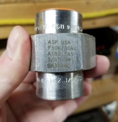 3/4″ Stainless Steel Union A182 F304/304L NNB (1) ASP (Medical Grade)