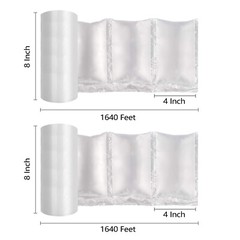 Air Pillow Cushion Film Fit For Bubble Bag Wrap Packaging 5000pc 1640ftx4″x8″
