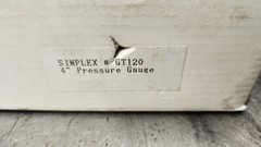SIMPLEX GT120 120-Ton 4″ Tonnage Hydraulic Cylinder Pressure Gauge 15-PSI NIB