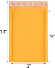 500 #0 Kraft Bubble Mailers 6×10 Padded Envelopes Bulk for eBay Shipping