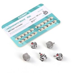 AZDENT Dental Orthodontic Metal Brackets Braces Q-type ROTH/MBT 0.022 Hook 3 4 5