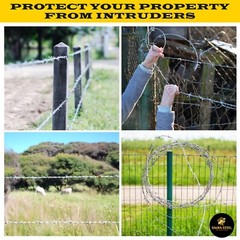 4-Point Barbed Wire Roll | 5″ Spacing, 16 Ga | 328 FT – 330 FT (100m) SIMBASTEEL