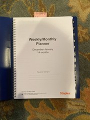 Staples Dec 24-jan 26 14 Month Planner 8.5″ x 11″ Weekly-Monthly Planner Black