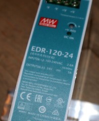 MEAN WELL | EDR-120-24 Single Output DIN Rail Power Supply 24V 5 Amp 120W