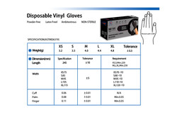 Black Vinyl Gloves Food Grade Gloves Disposable Latex Free & Powder Free, 100PCS