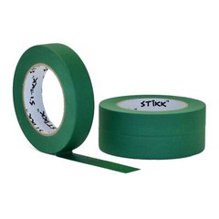 3 pack 1″ x 60 yard rolls (24mm x 55m) STIKK Forest Green Painters Masking Tape