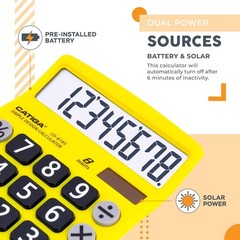 Compact LCD Calculator with 4 Functions & Solar Power – Ideal for Home or Office