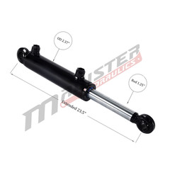 Hydraulic Cylinder Welded Double Acting 2″ Bore 8″ Stroke Swivel Ball/Eye