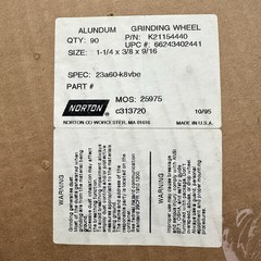90pk Norton Grinding Wheel 1-1/4″ x 3/8″ x 9/16″ – 23a60-k8vbe – K21154440