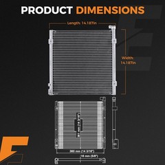 A/C Condenser for EL 1997-2000 Civic 1996-2000 1.6L GNC with Receiver Drier