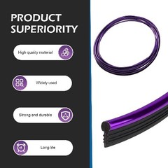 33ft Self-Adhesive Automotive Interior Trim Strips for Door Dash Color: Purple