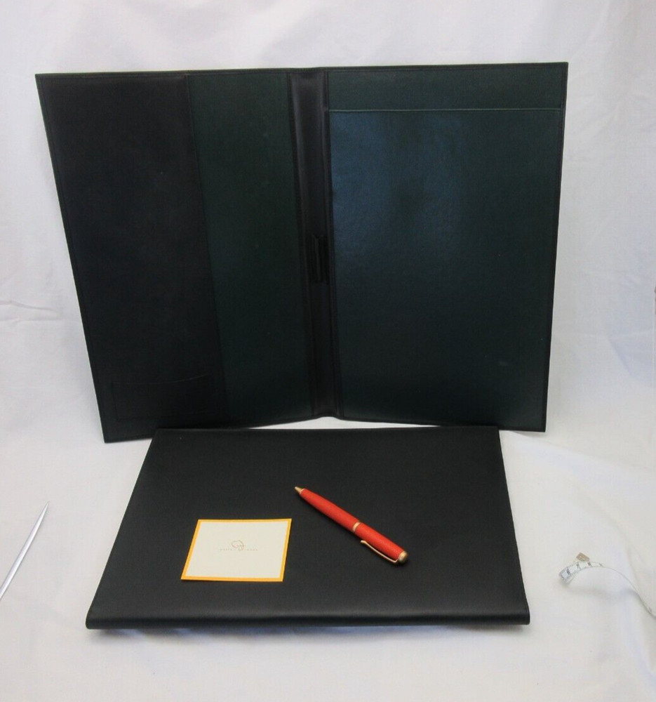Legal Size Portfolio Leather Graphic Image Black