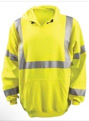 OCCUNOMIX Premium Hi-Viz Flame Resistant Pullover Hoodie LARGE Type R Class 3