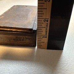 Vintage The L.S. Starrett Co. Planer & Shaper Gage No. 246 Empty Wooden Box