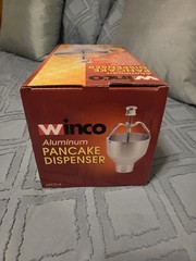 Winco Pro Aluminum Pancake Dispenser APCD-6 5.5lbs 2.5 Quart Capacity 10 Gauge