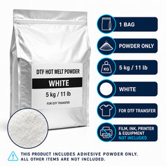11 LB DTF Powder White Bulk Hot Melt Sublimation DTF Transfer Film Powder 5kg
