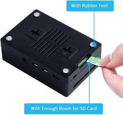 Raspberry Pi 4 Compatible 3.5 Inch Touch Screen with Case and Heatsinks Included