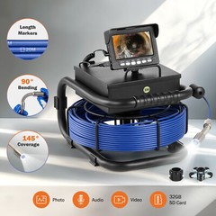 4.3″ 30M Sewer Pipe Inspection Camera 23MM Drain Pipeline Meter Counter 32GB HD